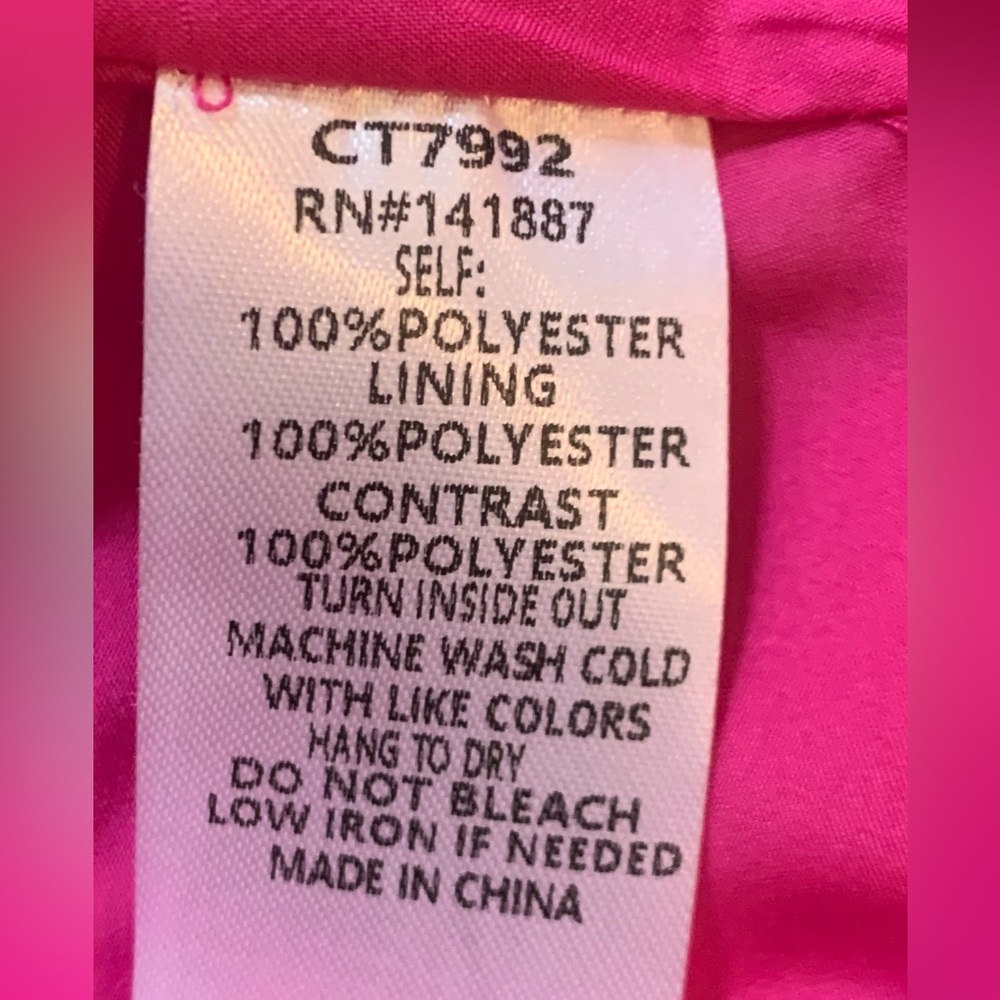 💖TCEC Magenta Hot Pink Mesh Ruffle Top Large NWT - Picture 8 of 10